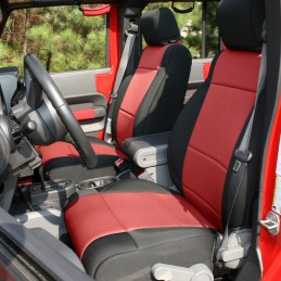 Seat Cover Kit, Black/Red-...