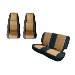 Seat Cover Kit, Black/Tan-...