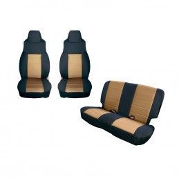 Seat Cover Kit, Black/Tan-...